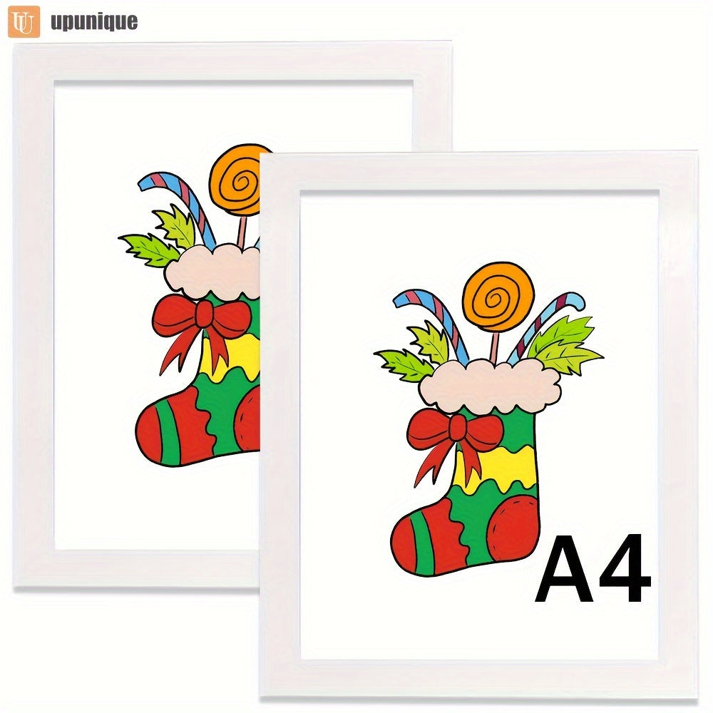 Универсальная рамка для художников A4 для молодежи, черная/белая/светлое дерево, идеальна для подарков и школьных проектов, отлично подходит для Рождества