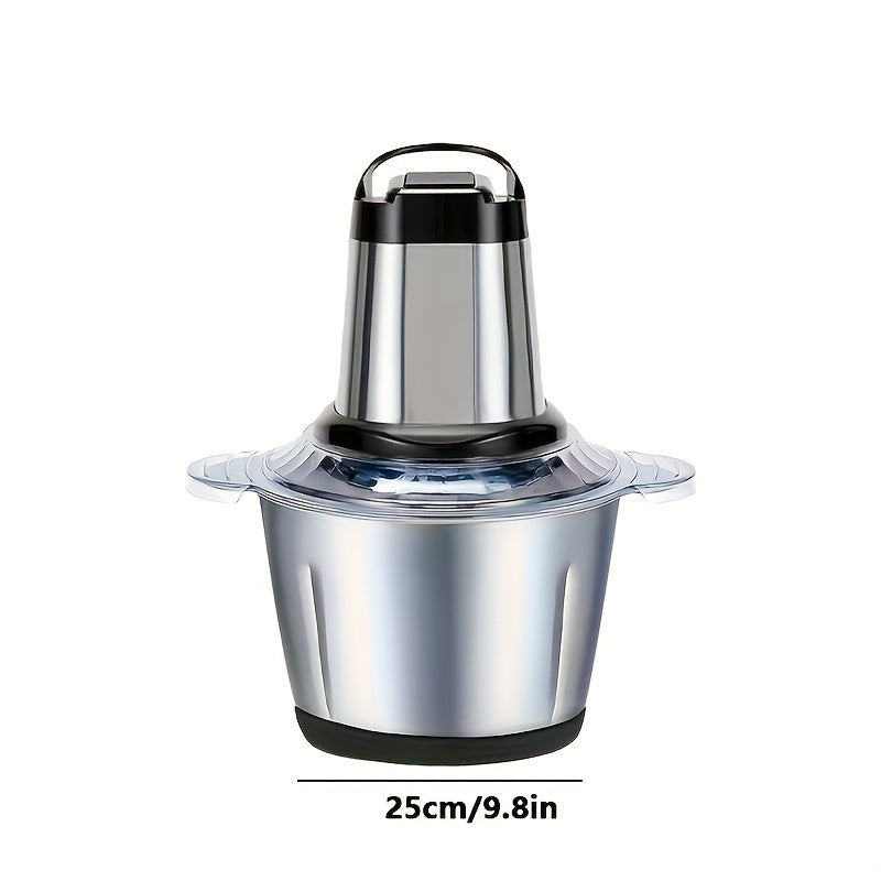 Large Capacity Meat and Vegetable Grinder 4L Commercial Mixer 3-Speed Stainless Steel