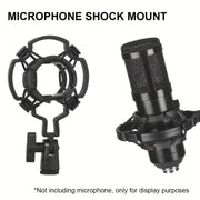 Professional Microphone Shock Mount with 3/8 M16 Thread and Mic Clip Black