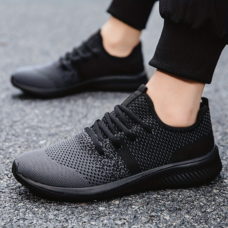Plus Size Breathable Running Shoes for Men Non-Slip Soft Sole Casual Sneakers