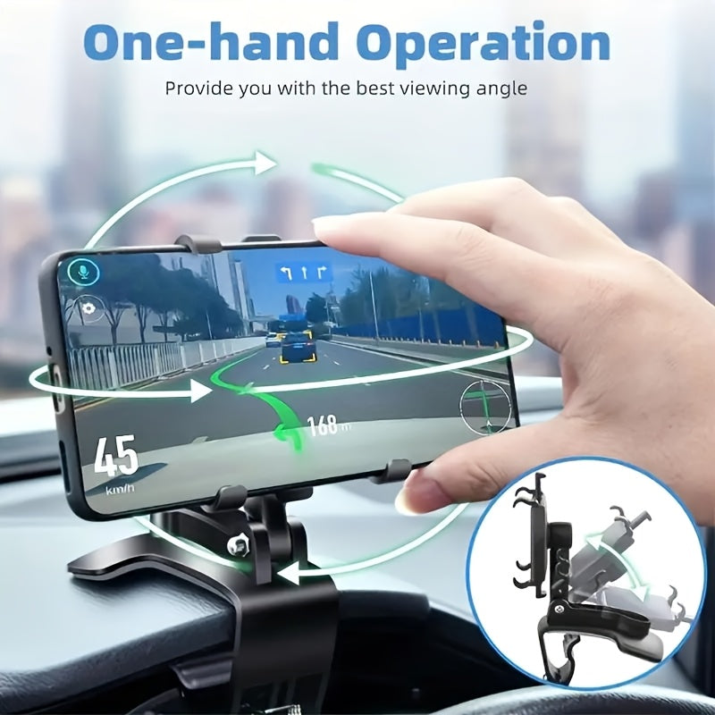 Soporte para teléfono de tablero giratorio de 360 grados, resistente al agua, material de PC