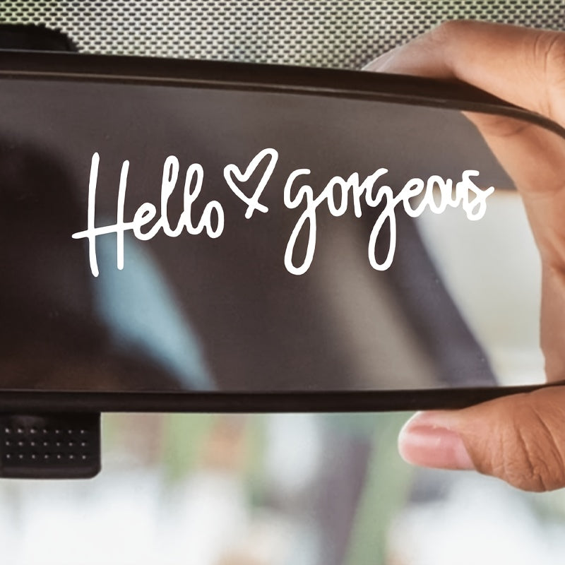 Hello Grown-Up Mirror Decal Rear View Car Wall Sticker