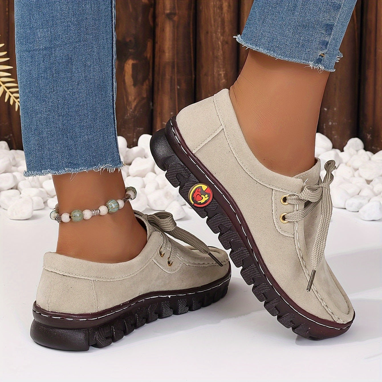 Women's Slip-Resistant Flat Shoes Breathable Fabric Casual Sneakers Blue Red Yellow