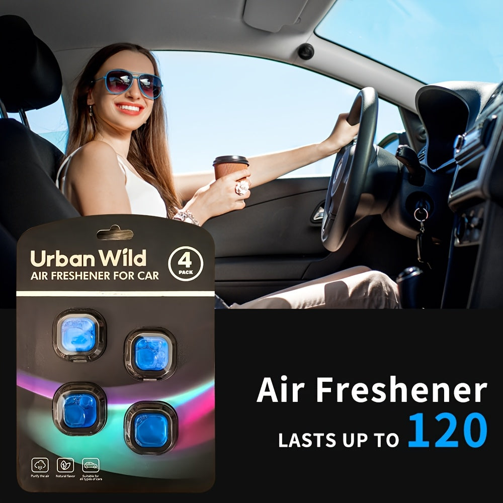 4 Pack Car Air Freshener Vent Clip Long-Lasting Odor Eliminator