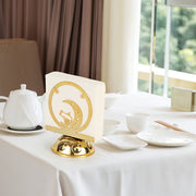 Gold Crescent Moon Napkin Holder for Holiday Dining Table Decor