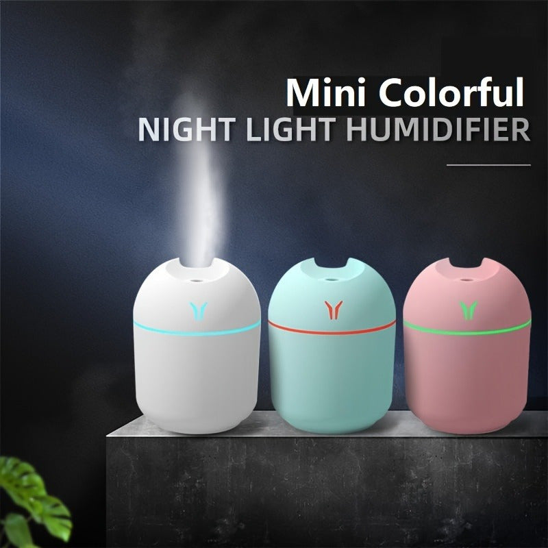 USB Mini Humidifier with Aroma Diffuser Night Light for Home Car Bedroom