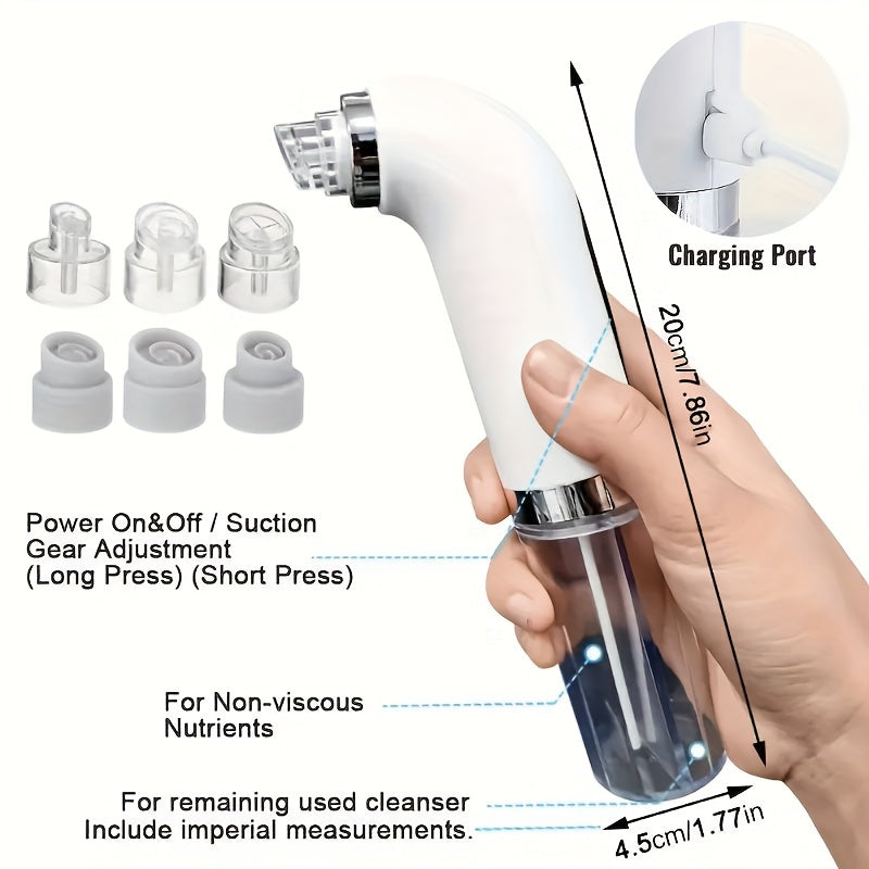 Electric Blackhead Remover Facial Vacuum Tool USB Rechargeable Cleansing Device