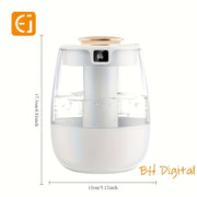 Compact USB Humidifier with Dual Mist UV Sanitizer Night Light for Small Spaces