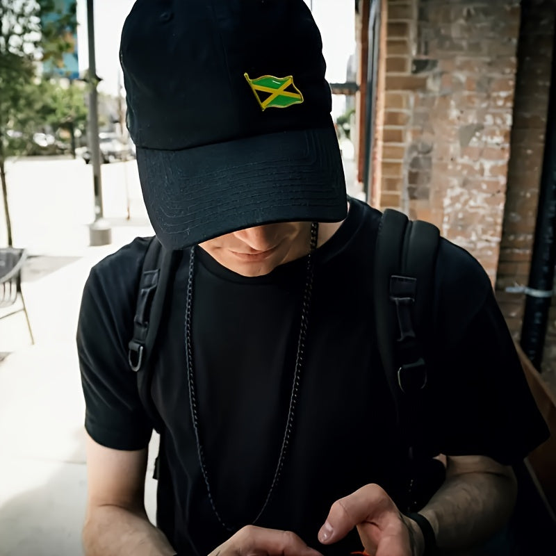 20 ta vintage Yamayka bayrog'i broshkalari to'plami, kiyim va aksessuarlar uchun mukammal kvadrat qotishma pinlardan tayyorlangan.