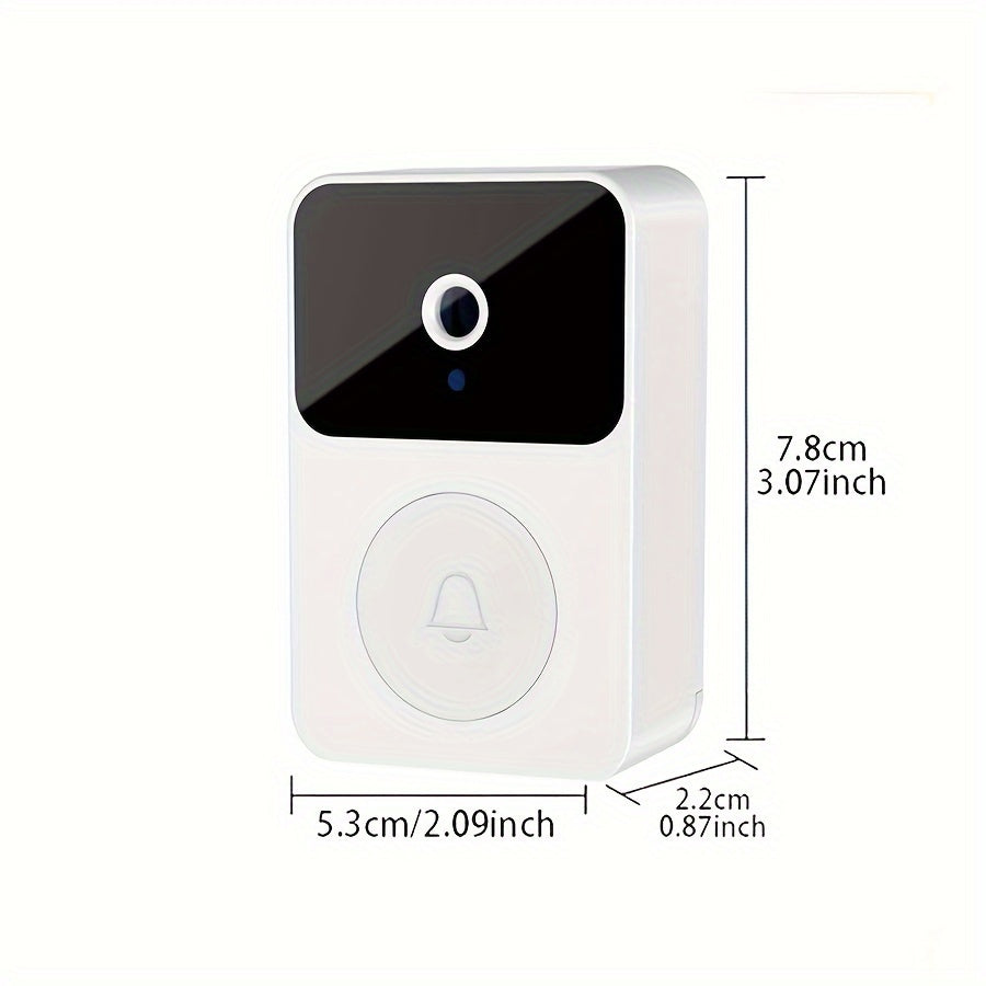 1 шт. SMCM Беспроводной видеодомофон с HD камерой, широкоугольный, интеллектуальный голосовой интерком, поддержка WiFi, двойное питание от батареи/USB, HD ночное видение, управление через приложение