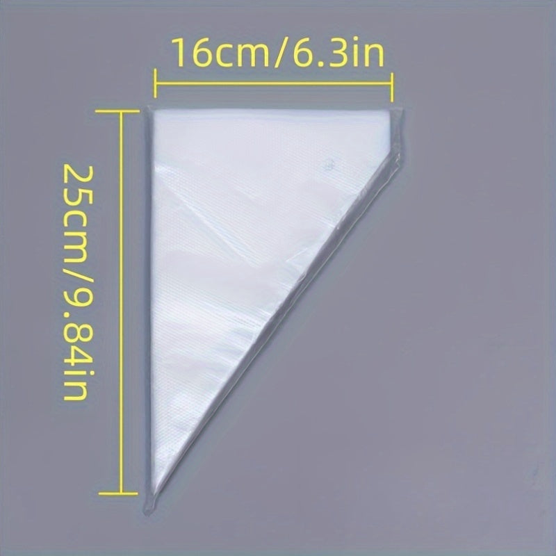 100 ta tort bezash uchun sumkalar to'plami, bardoshli plastmassa, oziq-ovqat uchun xavfsiz