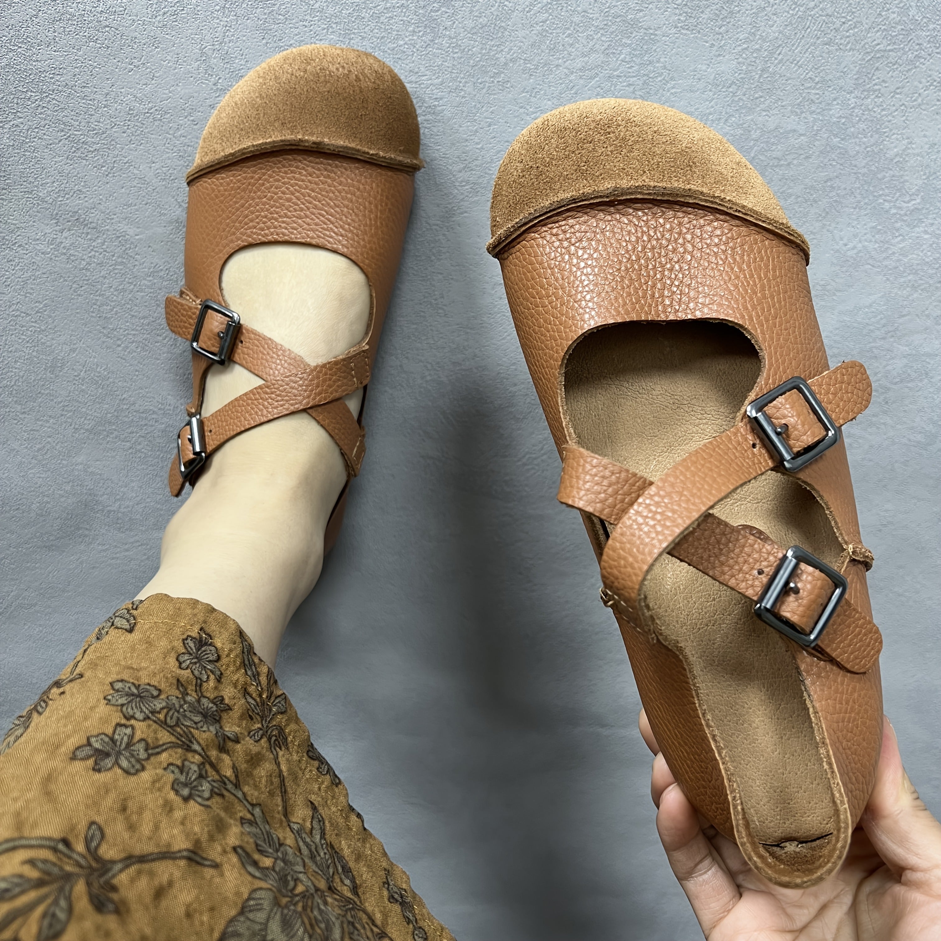 Women's Breathable Flat Shoes Casual Slip-On All-Season Mary Janes