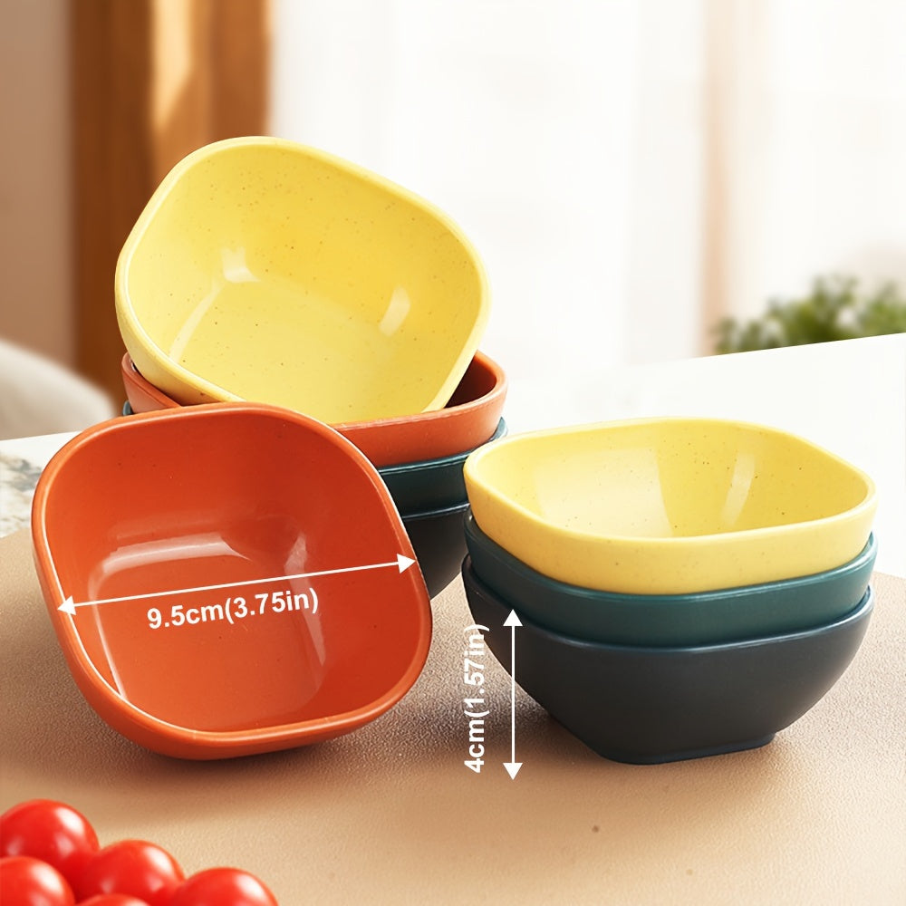 8 to 12 Square Ceramic Sauce Bowls for Korean, Chinese, Middle Eastern Cuisine