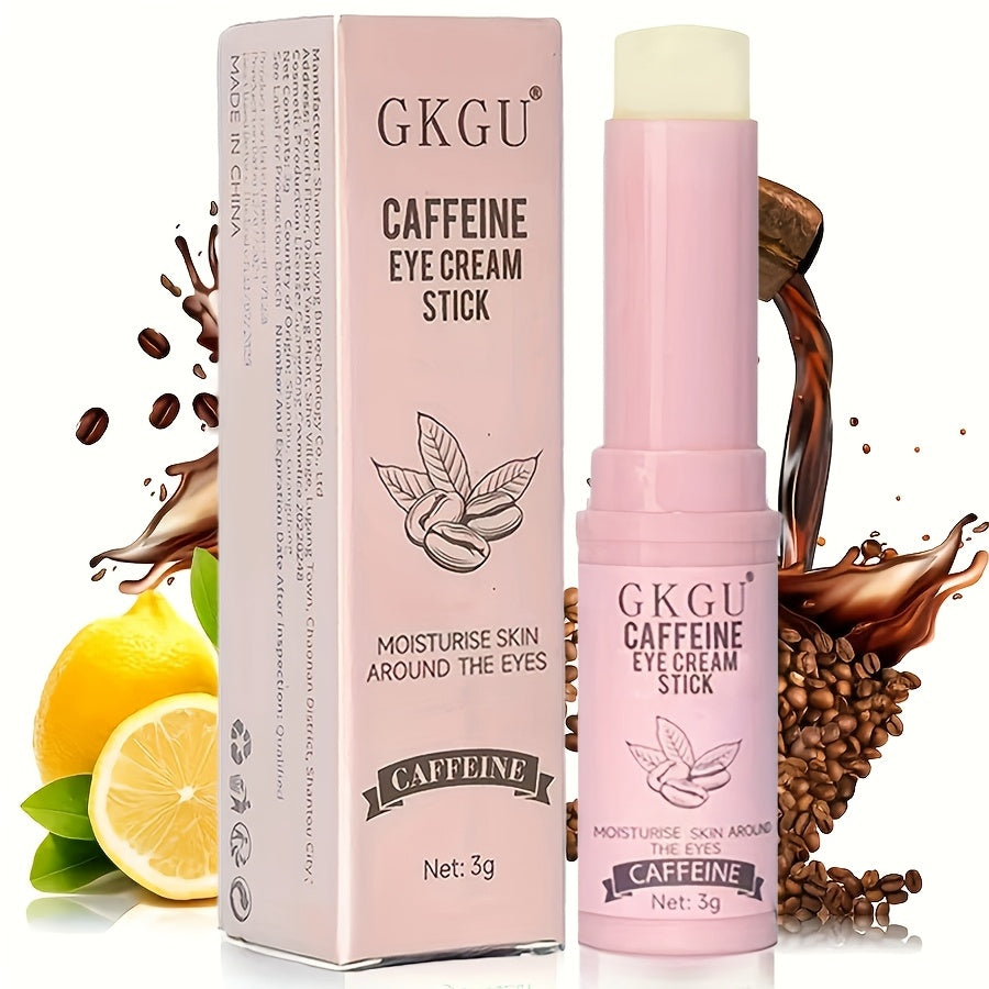 Unisex увлажняющий гидратирующий стик для глаз с кофеином, витамином E и лимонным экстрактом