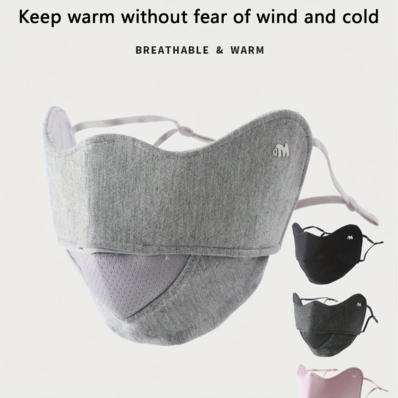 2-Pack Winter Face Masks for Men and Women Breathable Windproof Ski Running Cycling