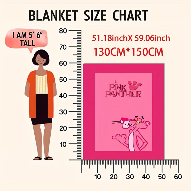 Pink Panther Flannel Fleece Throw Blanket Soft Warm Sofa Office Camping Travel Gift