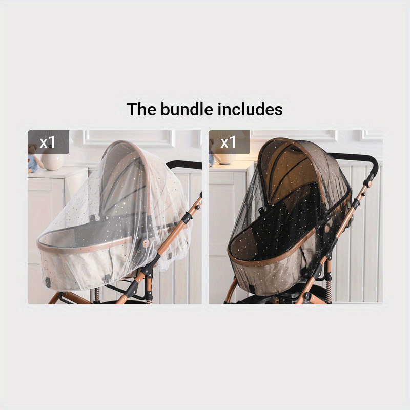 Red de mosquito para cochecito de bebé, cubierta transpirable y duradera para viajes y uso al aire libre