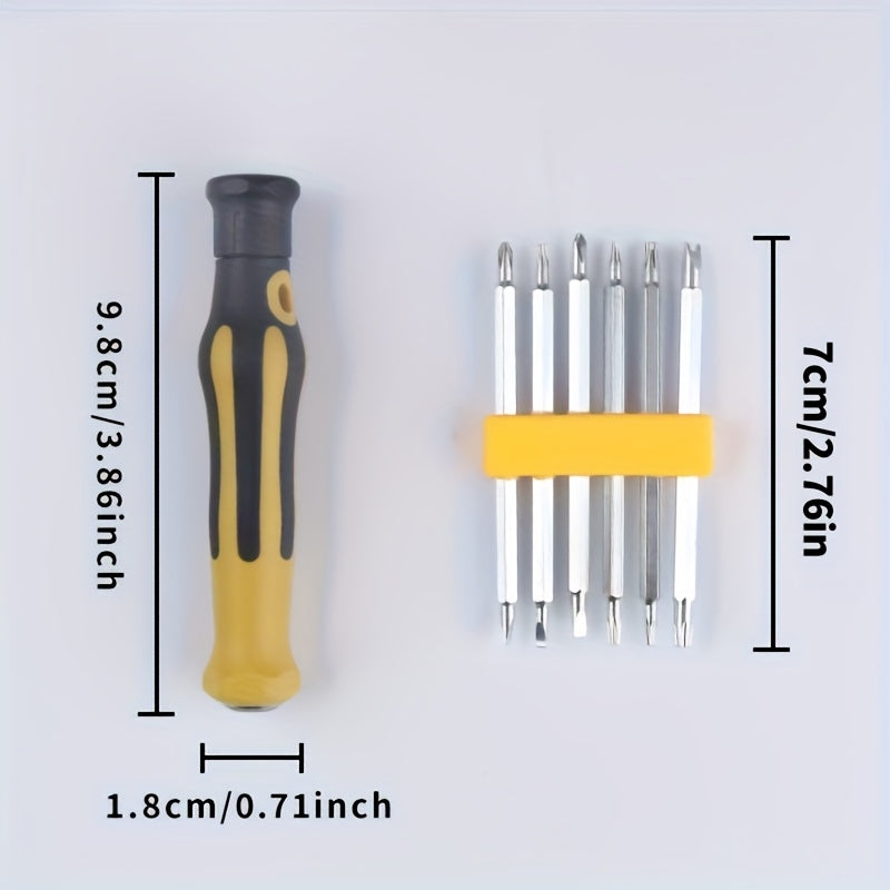 12-In-1 Precision Screwdriver Kit for Smartphones and Tablets Carbon Steel