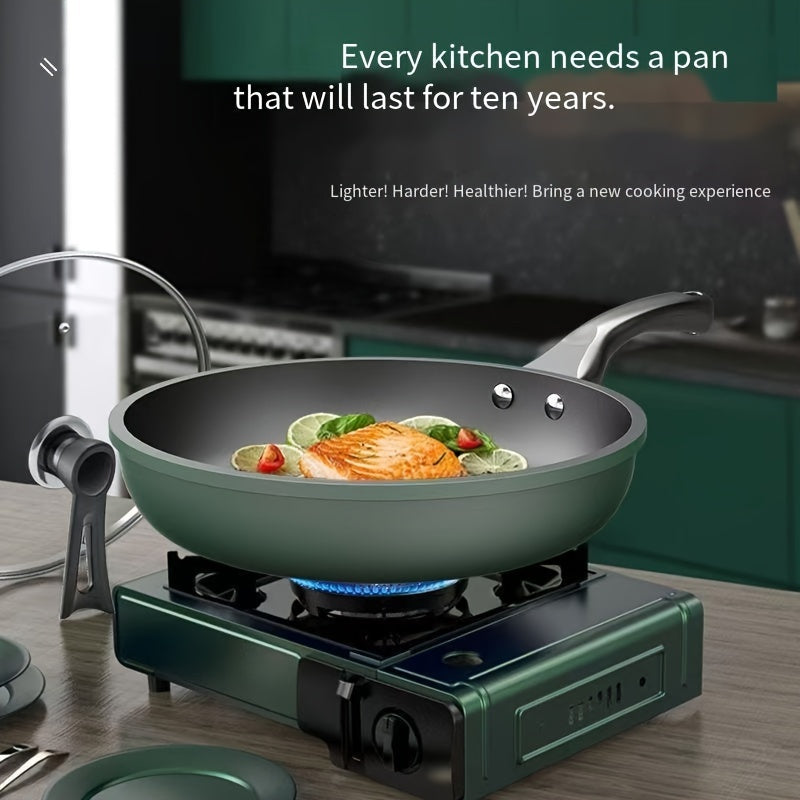 Non-Stick Frying Pan Flat Bottom for Induction Gas Stove Dual-Purpose Cooking