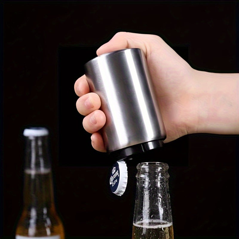 Stainless Steel Automatic Beer Bottle Opener Push-Down Bar for Home Hotel