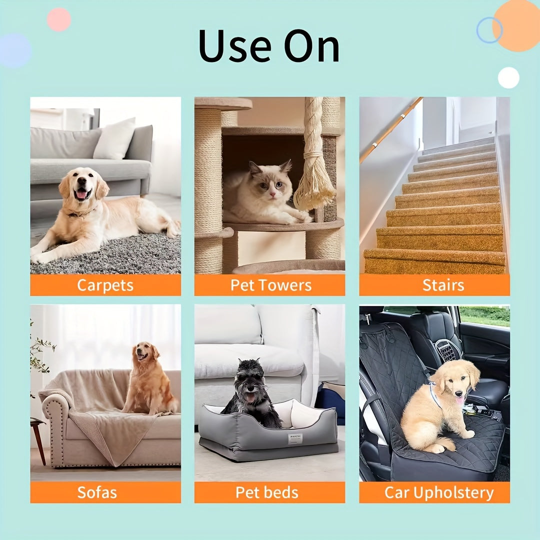 Long-Handled Pet Hair Remover Brush for Carpets Couches and Beds