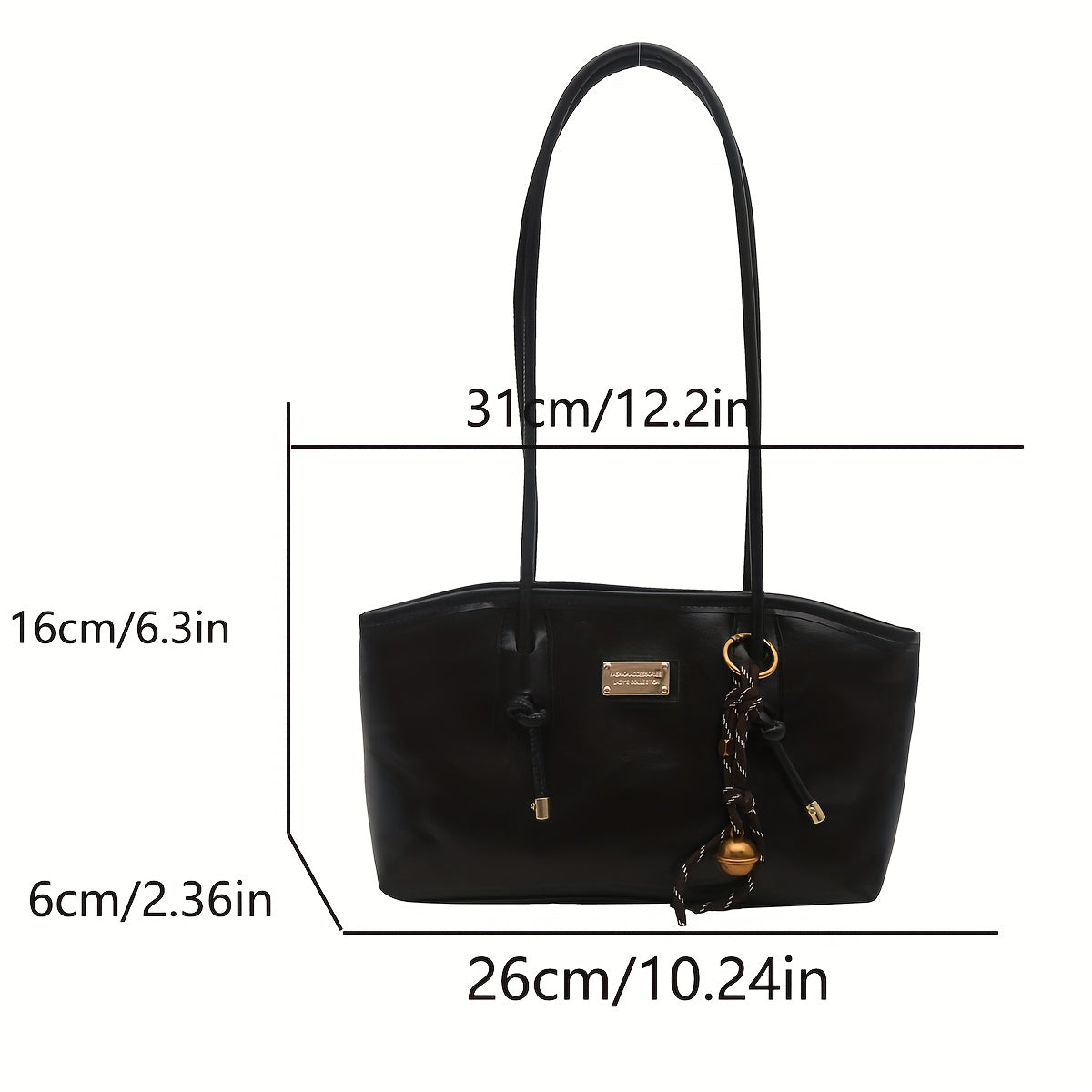 Women's PU Shoulder Bag Vintage Casual Zipper Closure for Travel Shopping and Parties