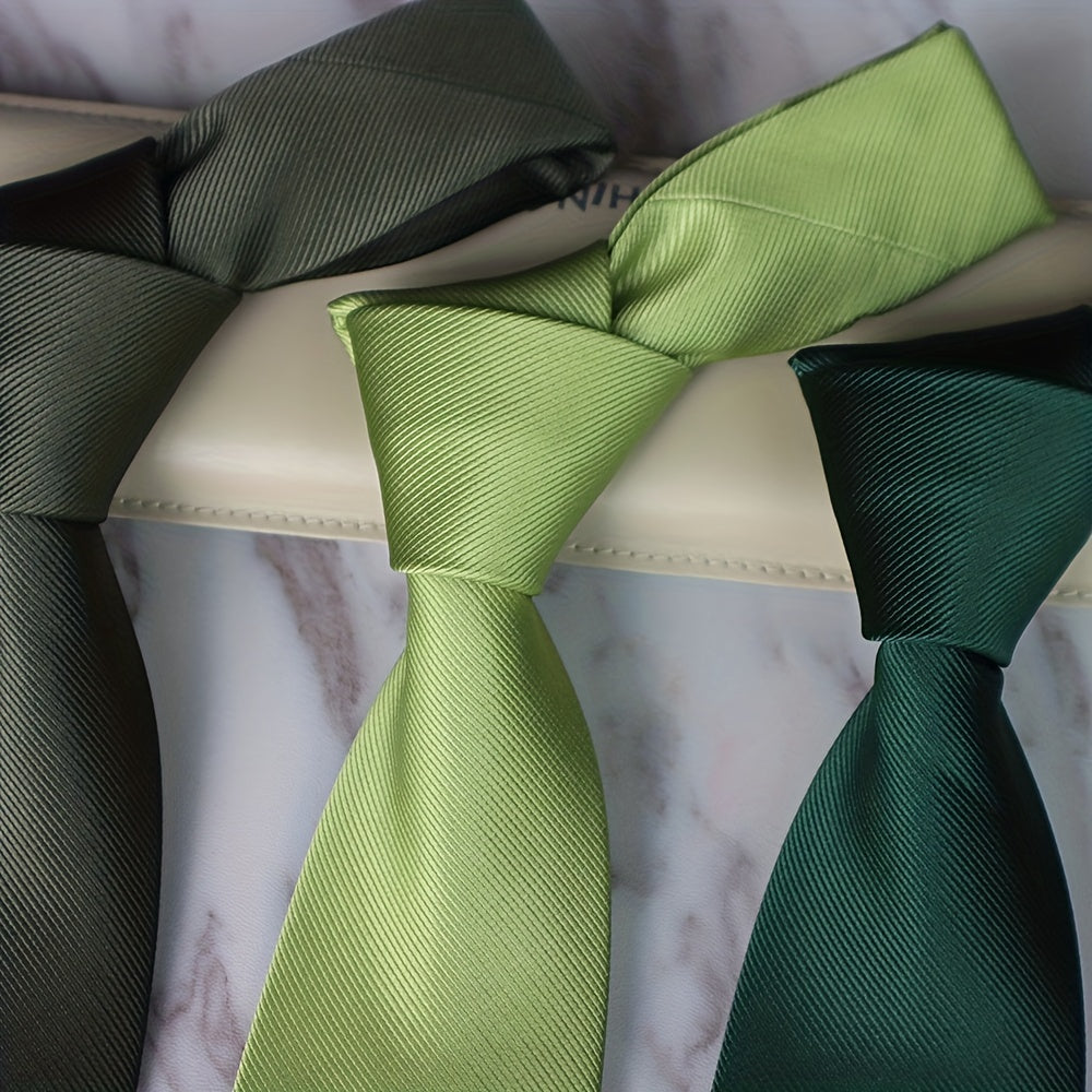 Men's Green Skinny Necktie 8cm Formal Business Dress Accessory