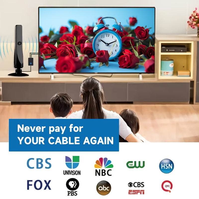 Long Distance Digital HDTV Antenna with Signal Amplifier 4K 1080P Indoor Outdoor 560 Miles