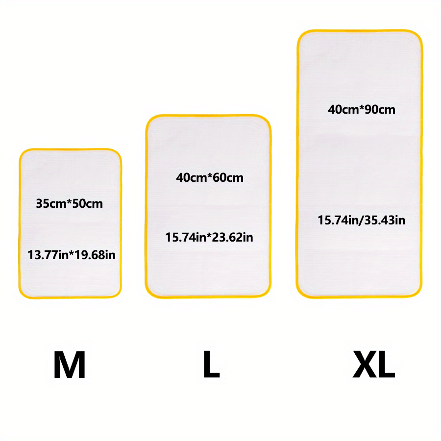Набор из 3 ковриков для глажки, термостойкая подкладка с чехлом и тканью
