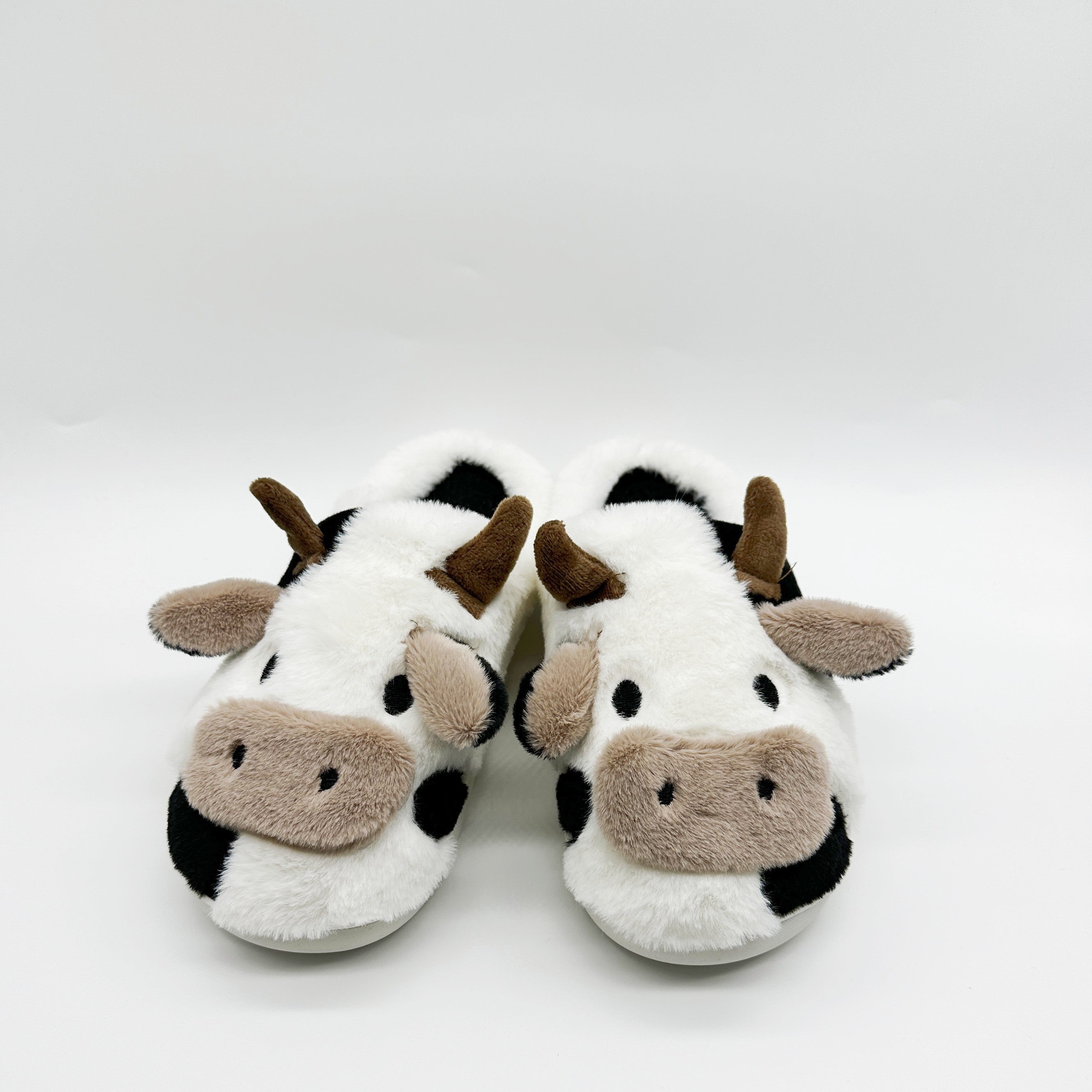 Women's Kawaii Cow Shaped Plush Cozy Non-Slip House Slippers