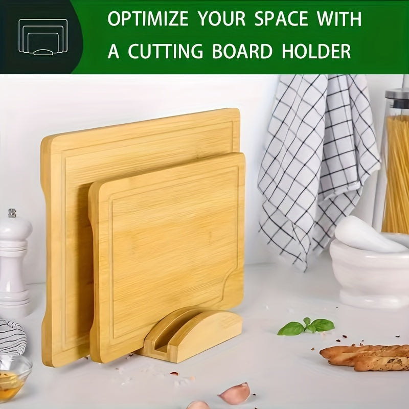 Set of 3 Bamboo Cutting Boards with Juice Grooves, Durable, Easy Handle