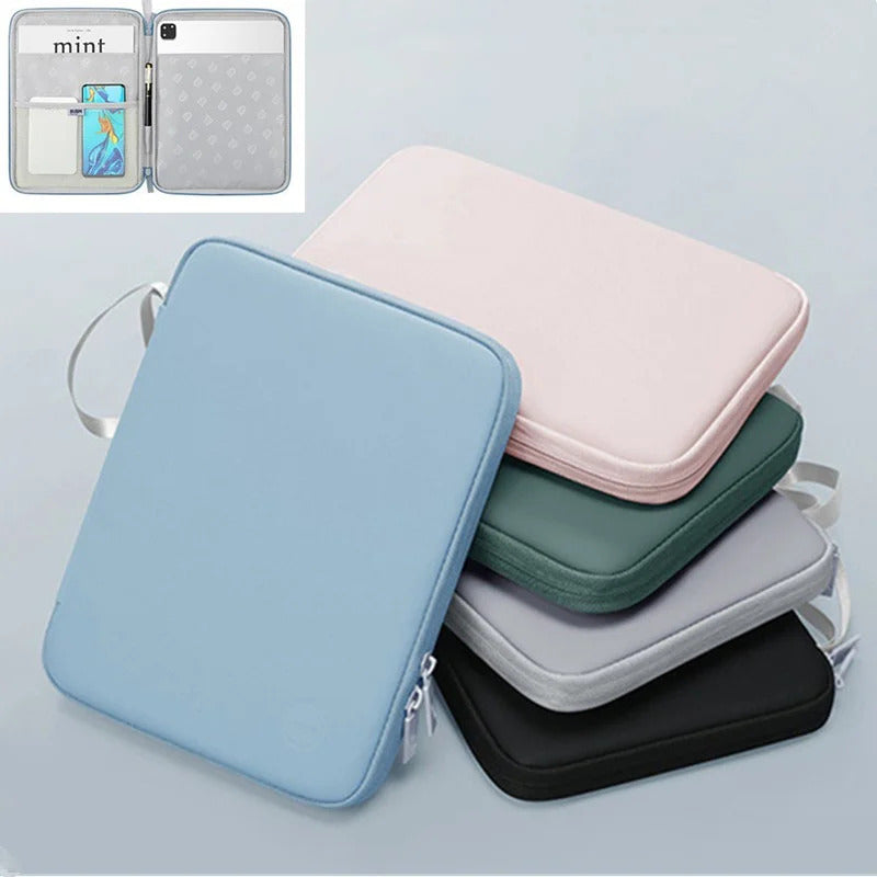Tablet Case for Samsung and Apple Tablets 27.69/32.77 cm Polyurethane Black Pink Light Grey Sky Blue Dark Green