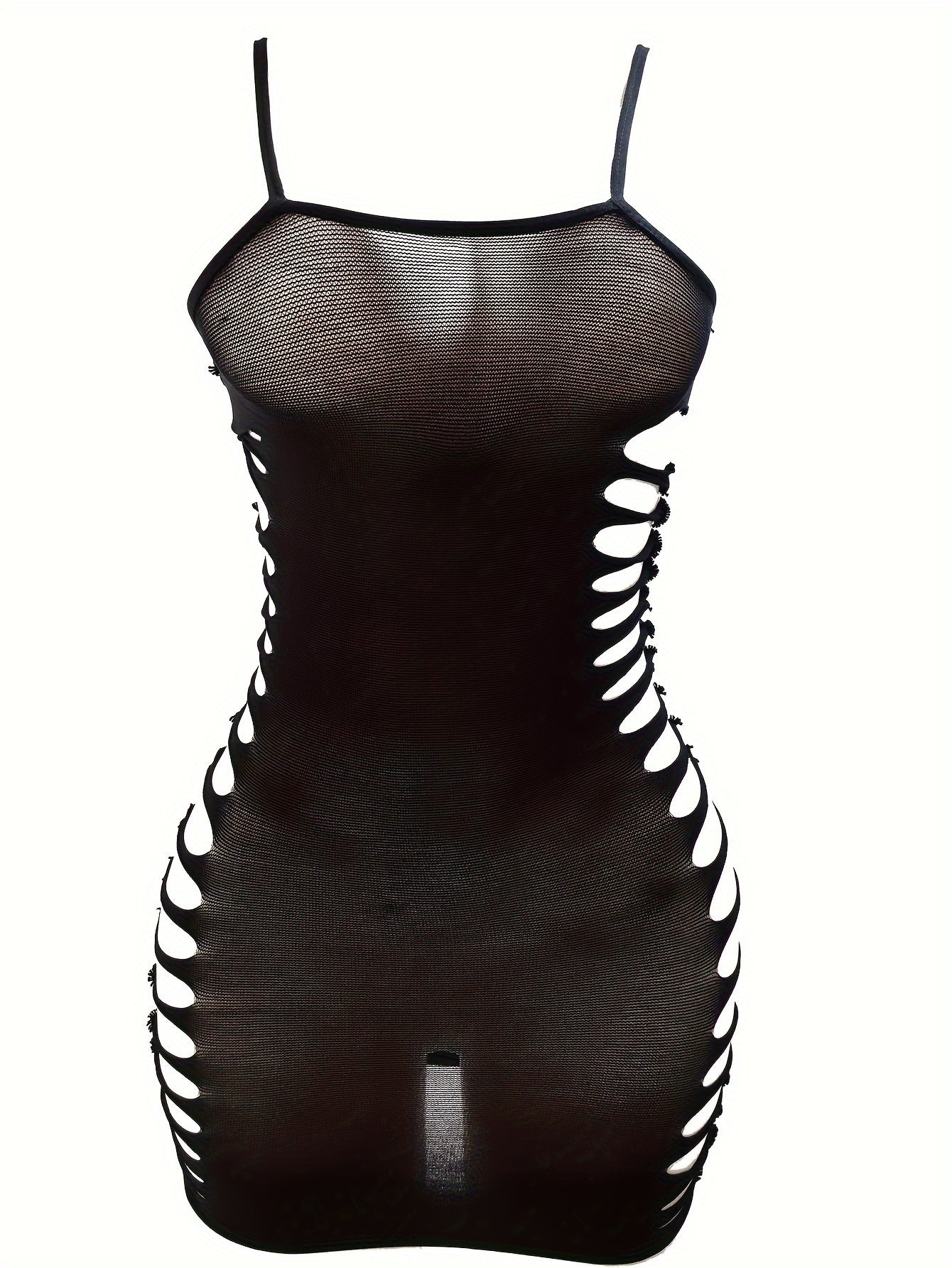 Ayollar uchun bo'yinbog'siz Bodycon kiyi bilan kesimli detalli kengaytirilgan naylon ichki kiyim