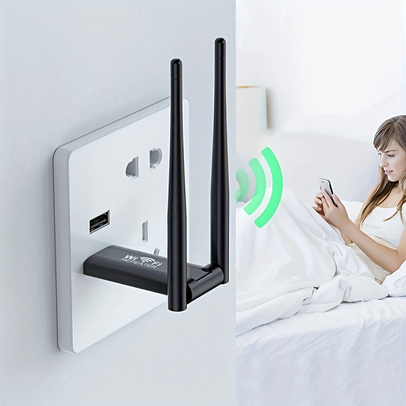 USB WiFi Range Extender 300m Signal Booster for Home Router Portable Noise-Free