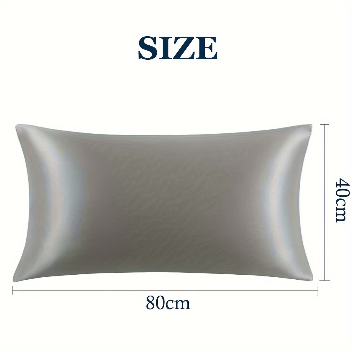 Set of 2 Satin Pillowcases with Zipper Closure, Gentle on Hair and Skin