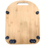 Bamboo Wood Food Processor Rolling Base Kitchen Accessory for Easy Movement