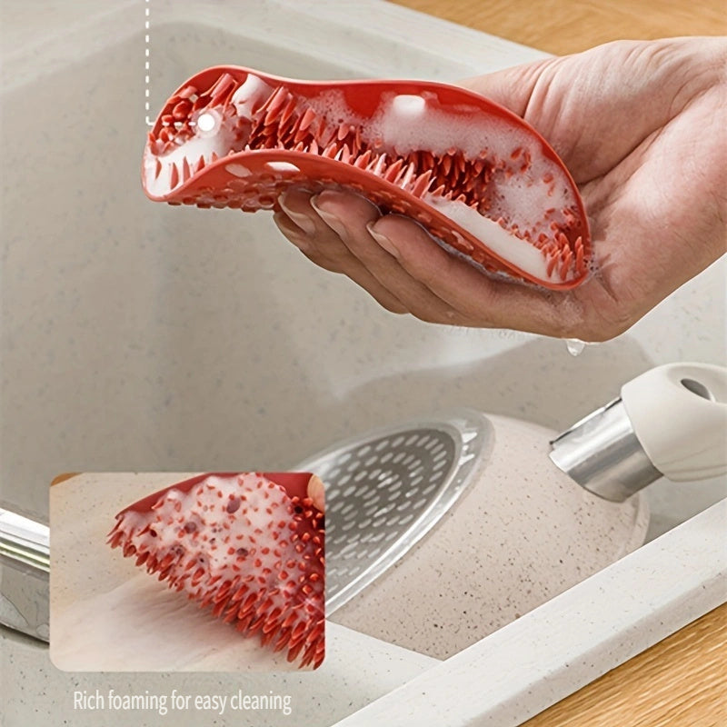 Juego de 3 cepillos de silicona multiusos para limpiar juntas y azulejos