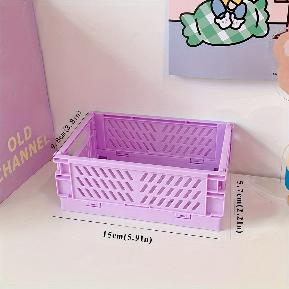 Mini caja de almacenamiento de plástico para escritorio, organización de oficina, 15cm x 9.8cm