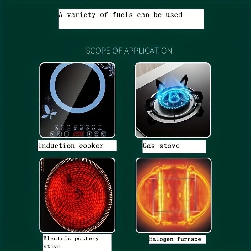 Hervidor de acero inoxidable de 3L con silbido para estufa de gas, no necesita electricidad