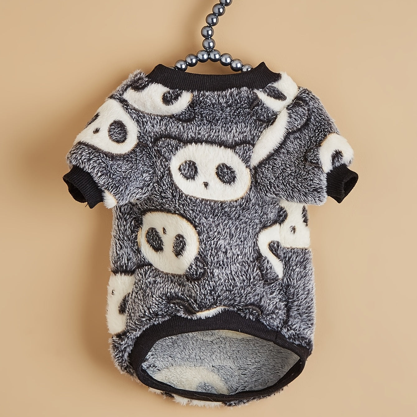 Pet Sweater for Dogs Black Panda Design Extra Large Cold Weather Pullover Polyester