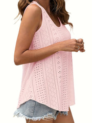 Women's Plus Size Tank Top Sleeveless Curved Hem Casual Summer