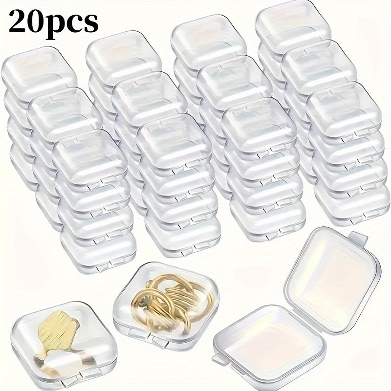 Plastic Storage Boxes with Lids for Jewelry Earrings and Necklaces Organizers