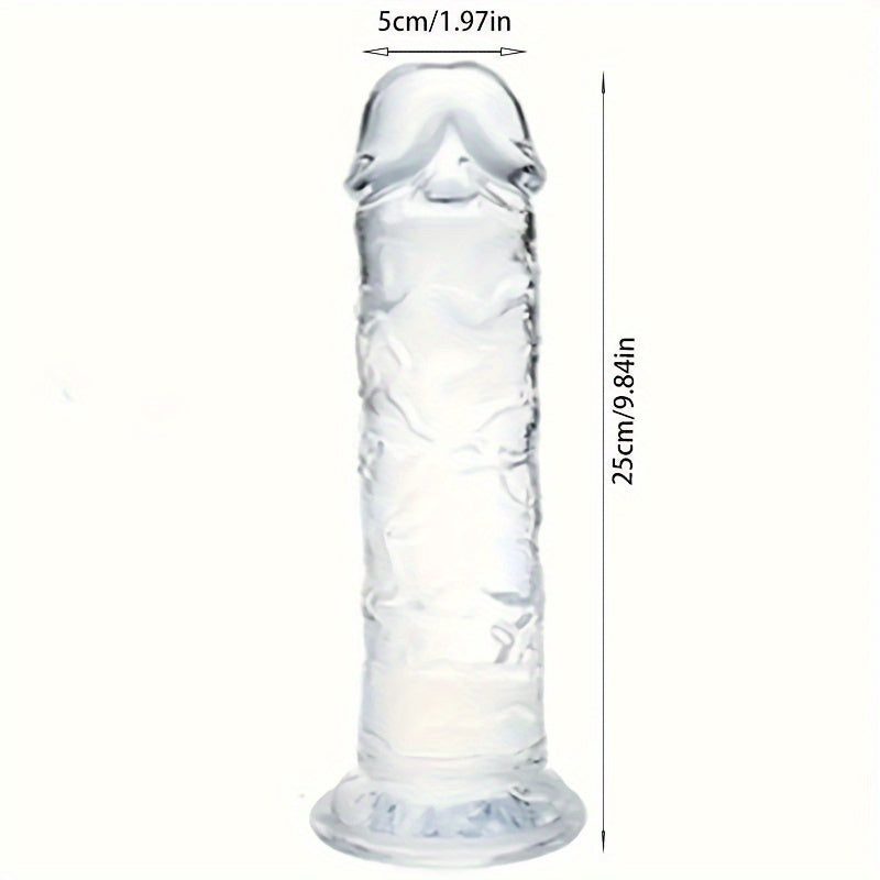 Unisex Transparent Soft Bendable Masturbator with Suction Cup Adult Sex Toy