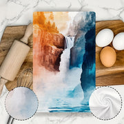 Set of 2 Ultra Soft Kitchen Towels Yellowstone Lower Falls Vibrant Design