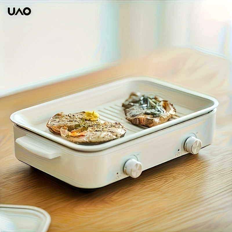 Multi-Function Cooking Pot with Electric Hot Pot BBQ Grill Non-Stick Aluminum Adjustable Temperature Versatile for Home Commercial Use