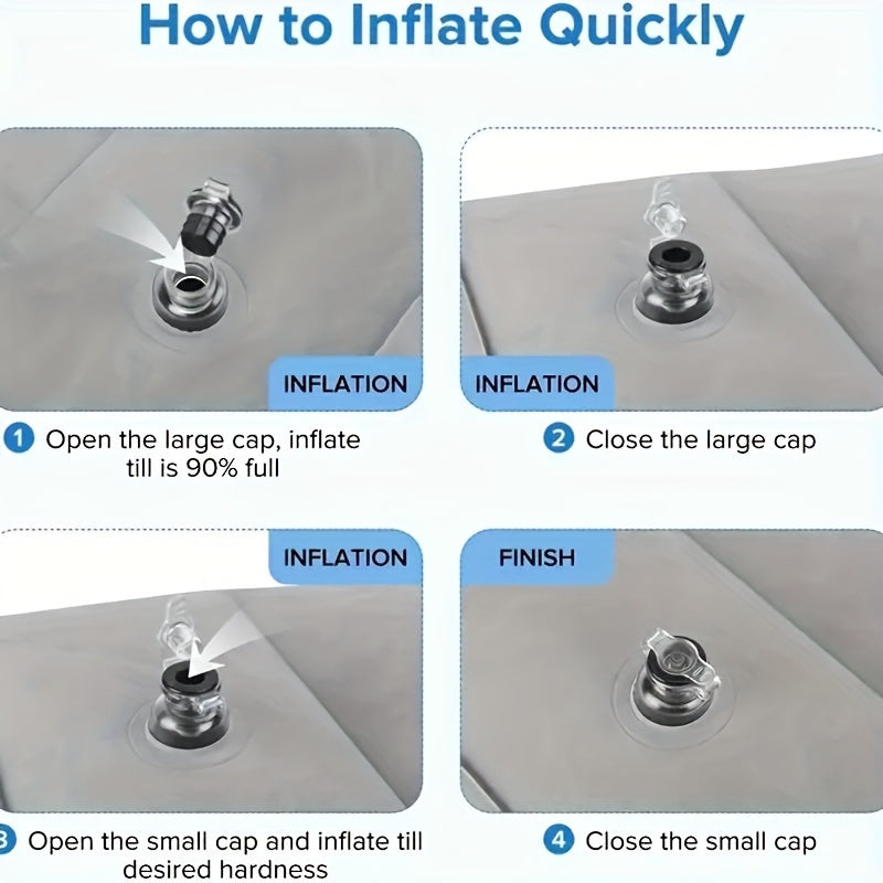 Inflatable Airplane Foot Rest Pillow Travel Support Adjustable Height Portable Comfort