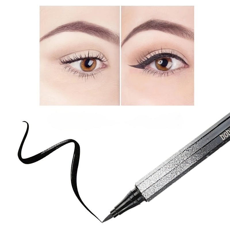 Women Long-Lasting Waterproof Black Eyeliner Pen with Sponge Tip