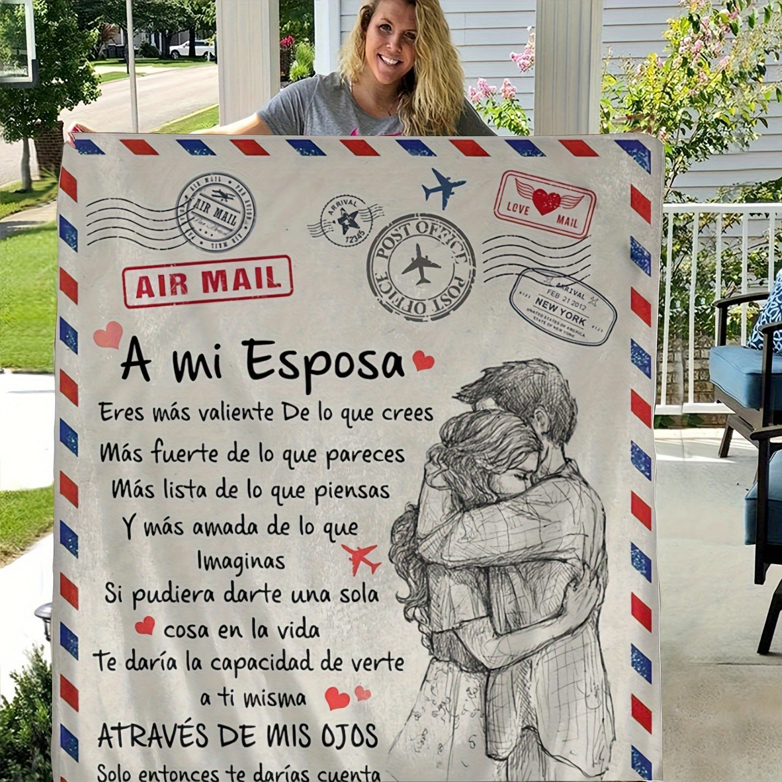 Soft Flannel Throw Blanket for Women Valentine's Day Gift Cozy All-Season Bed Cover