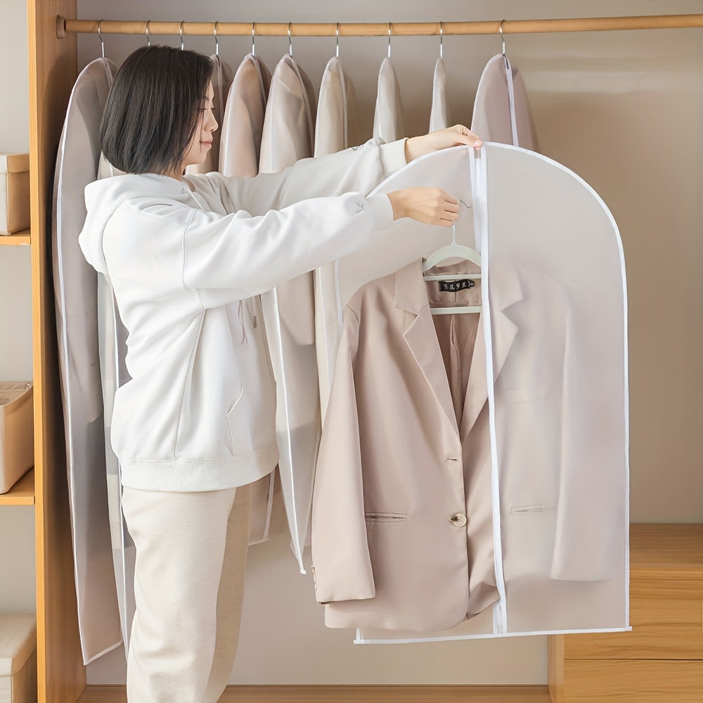 5 ta shaffof kiyim changdan himoya qoplamalari palto, kostyum, qulay kurtkalar uchun, katta sig'imli.