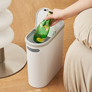 Katta 10L Plastik Uyda Qoldiq Savati, Hidi Yo'q Qopqoq bilan, Hammom, Tualet, Oshxona, Yashash Xonasi uchun - Quvvatli Dizayn va Yuqori Hajmga ega Ko'p Maqsadli Qoldiq Savati